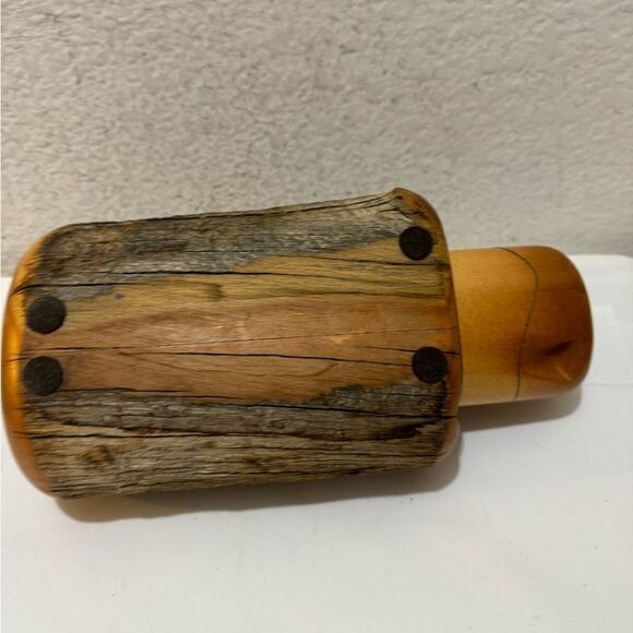Wood Log Jewelry Storage Trinket Box Chest Rustic Hand Crafted - Picture 2 of 11